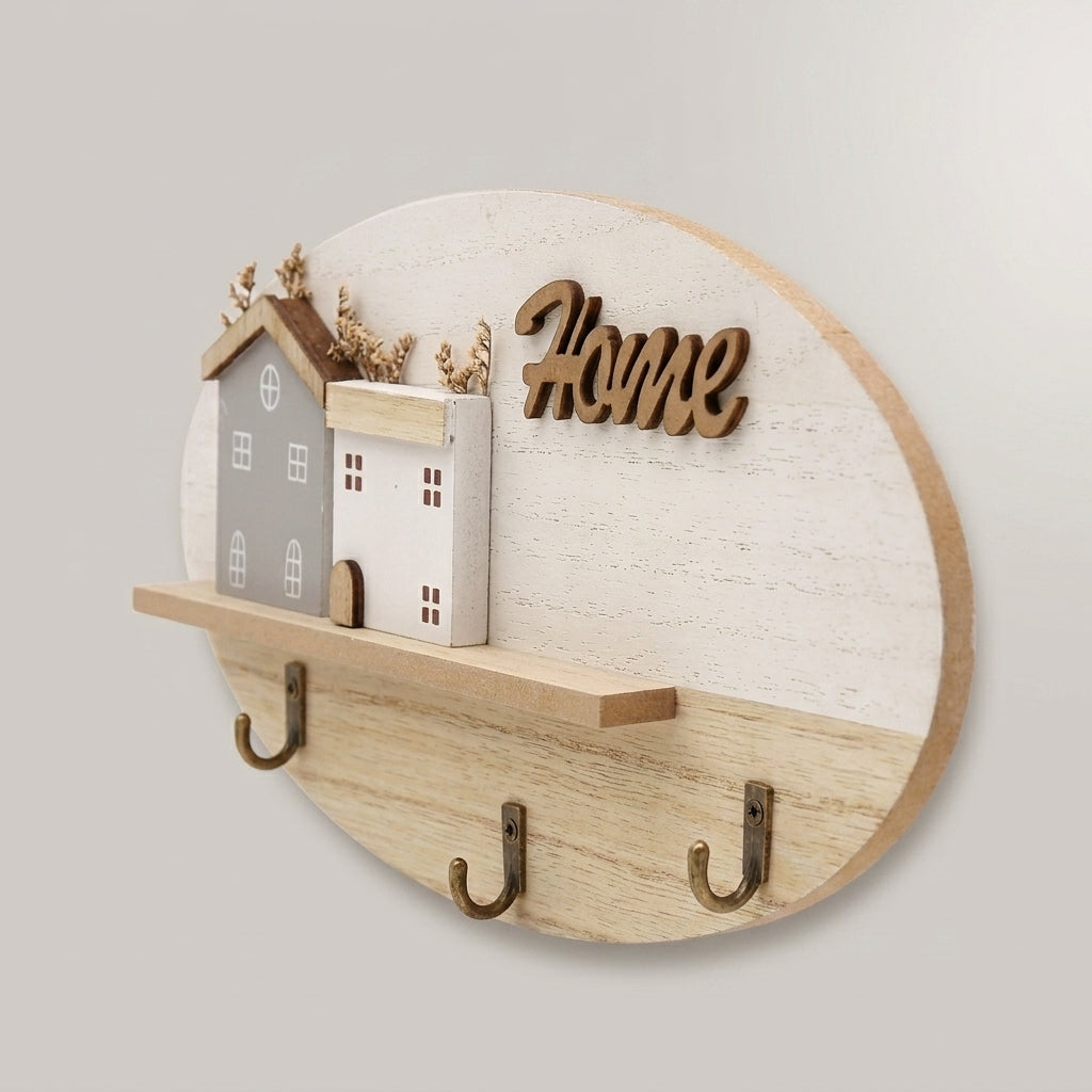 Hanging Wooden Key Holder By Zodiya