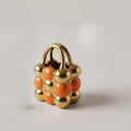 Gold Bubble Handbag Ceramic Vase By Zodiya