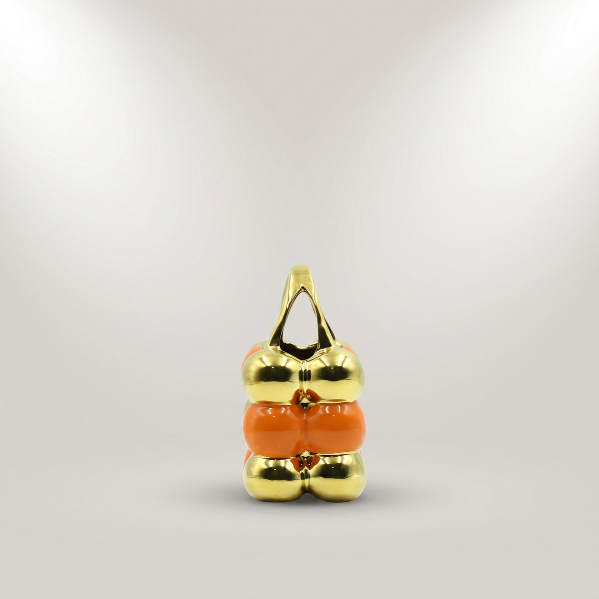 Gold Bubble Handbag Ceramic Vase By Zodiya