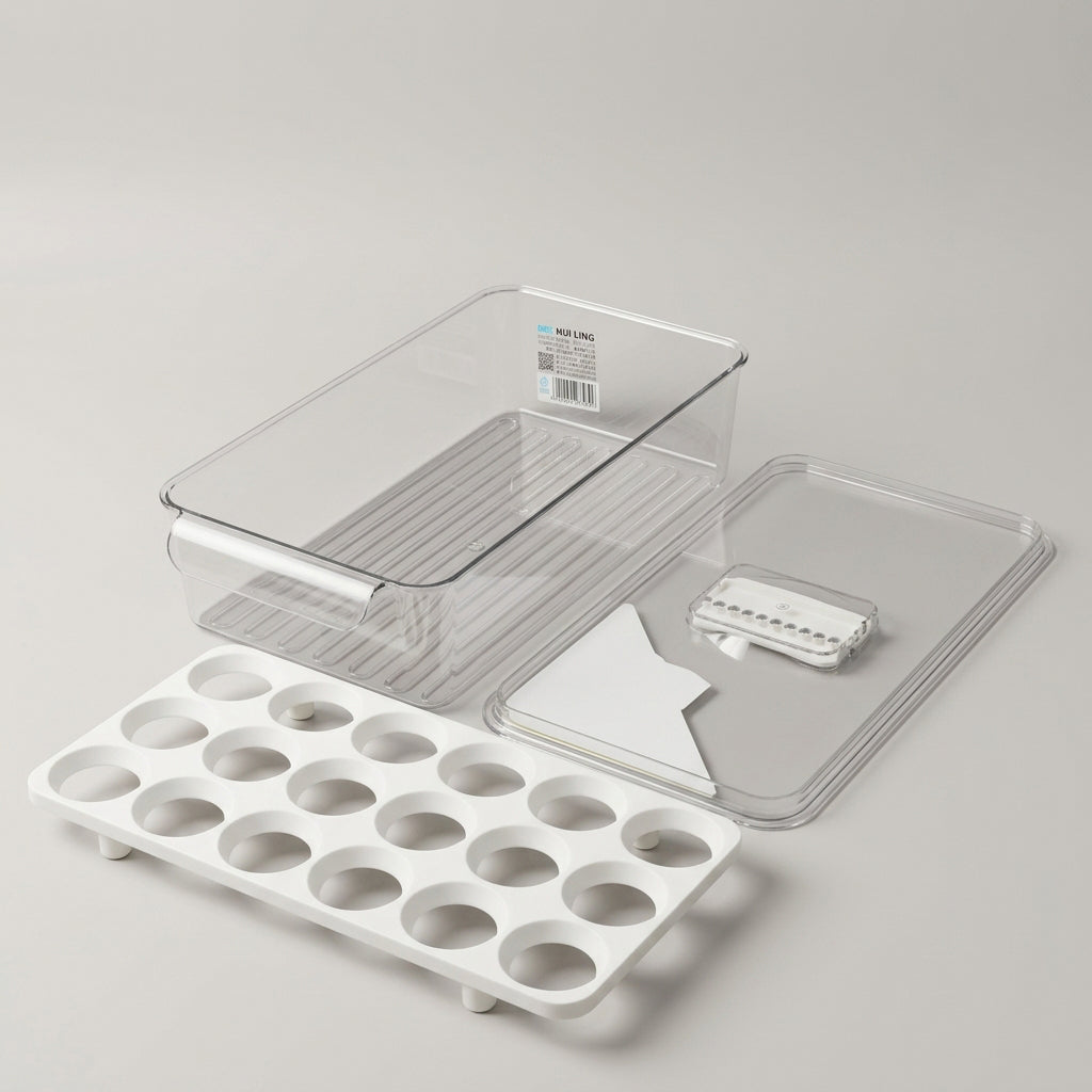 Clear Plastic Egg Storage Box by Zodiya