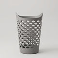 Grey Plastic Large Laundry Basket by Zodiya