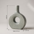Grid Pattern Ceramic Flower Vase By Zodiya