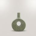 Grid Pattern Ceramic Flower Vase By Zodiya