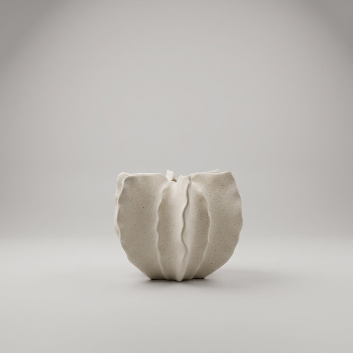 Off-white Cactus Ceramic Vase (small) By Zodiya