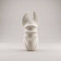 Off-white Shell Ceramic Vase By Zodiya
