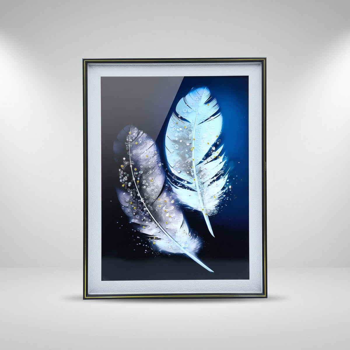 Wall Frame (Blue Feather Art) By Zodiya