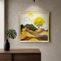 3D Gold Crystal Canvas Wall Frame By Zodiya