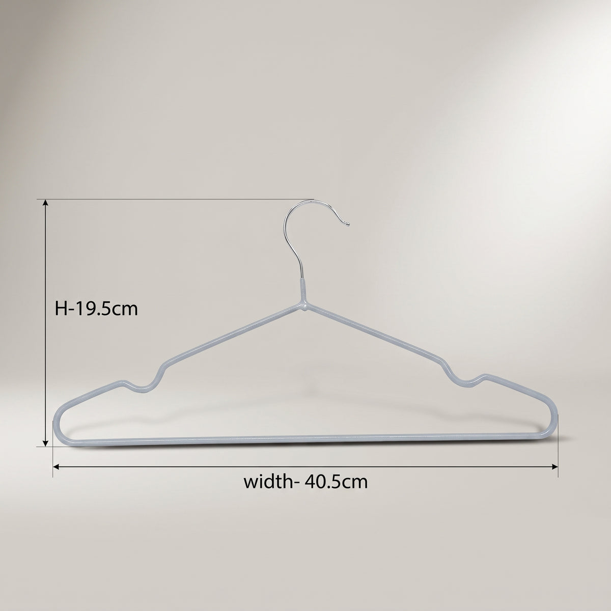 Grey Metal Clothes Hanger Set Of 5 By Zodiya