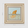 Orange Floral Wall Frame By Zodiya