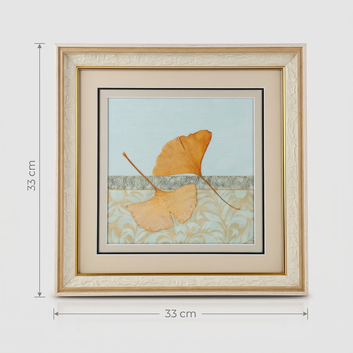 Orange Floral Wall Frame By Zodiya