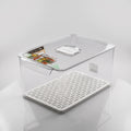 Leakproof Refrigerator Storage Box With With Lid & Removable Drain Plate By Zodiya