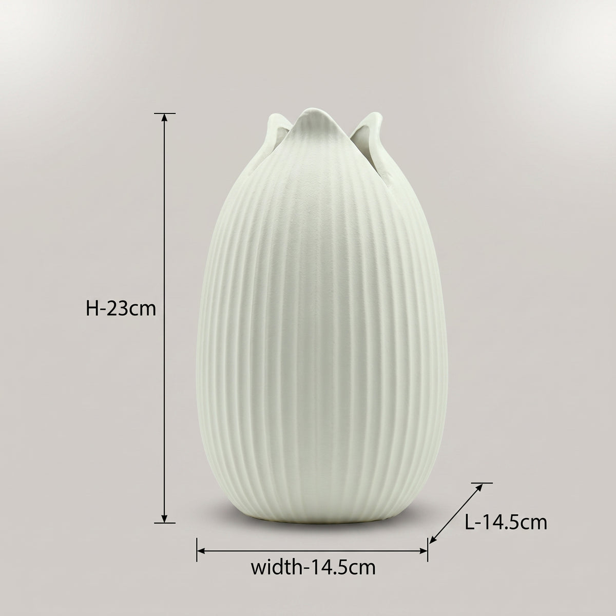 White Tulip Ceramic Flower Vase By Zodiya