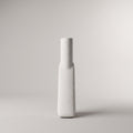 White Triangular Ceramic Flower Vase by Zodiya