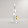 White and Gold Ceramic Flame Decor By Zodiya