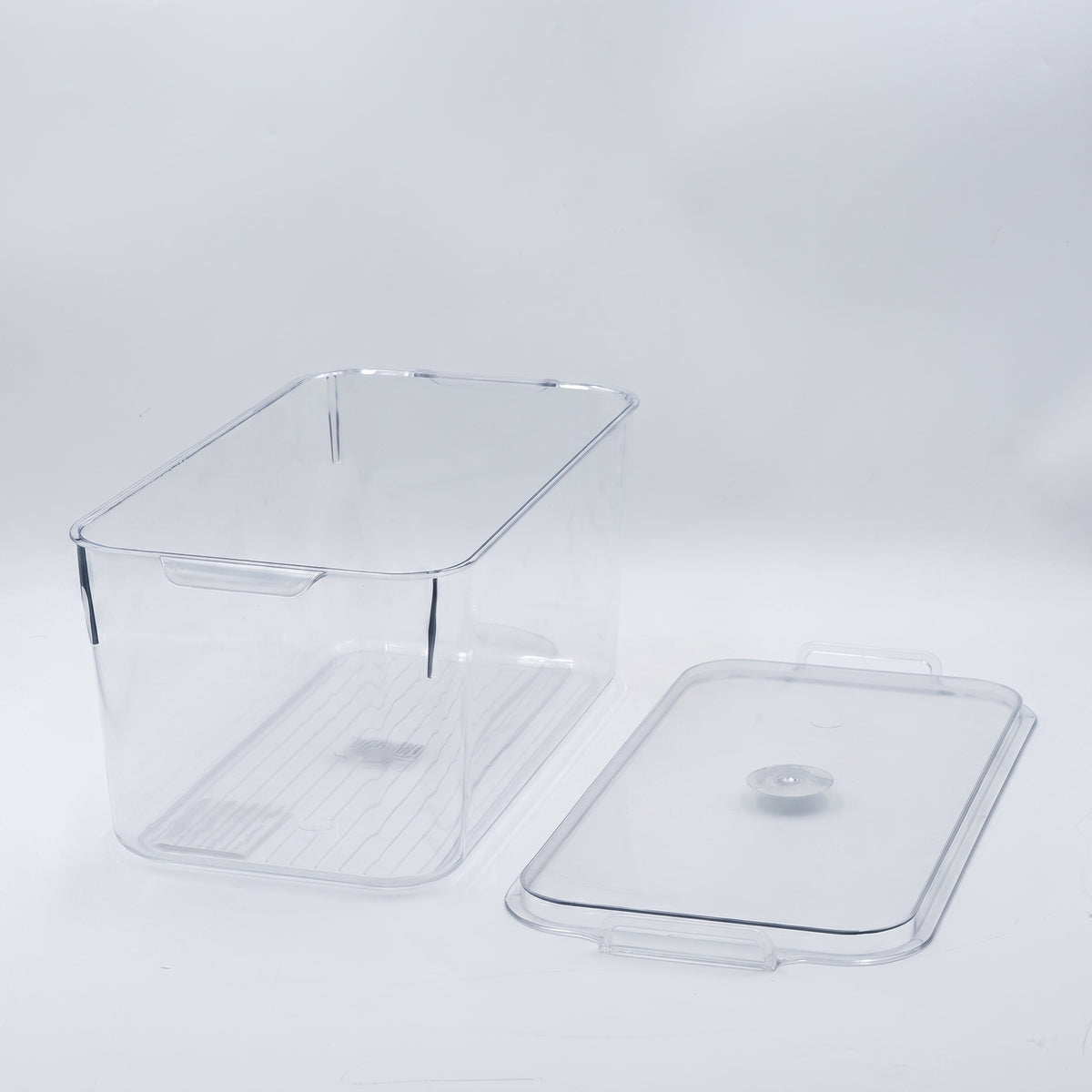 Food Storage Organiser Box ( Ribbed Bottom, Lid ) By Zodiya