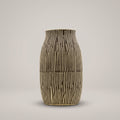 Black Ceramic Flower Vase (cylindrical, small) by Zodiya
