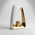Gold and White Large Ceramic Decor By Zodiya