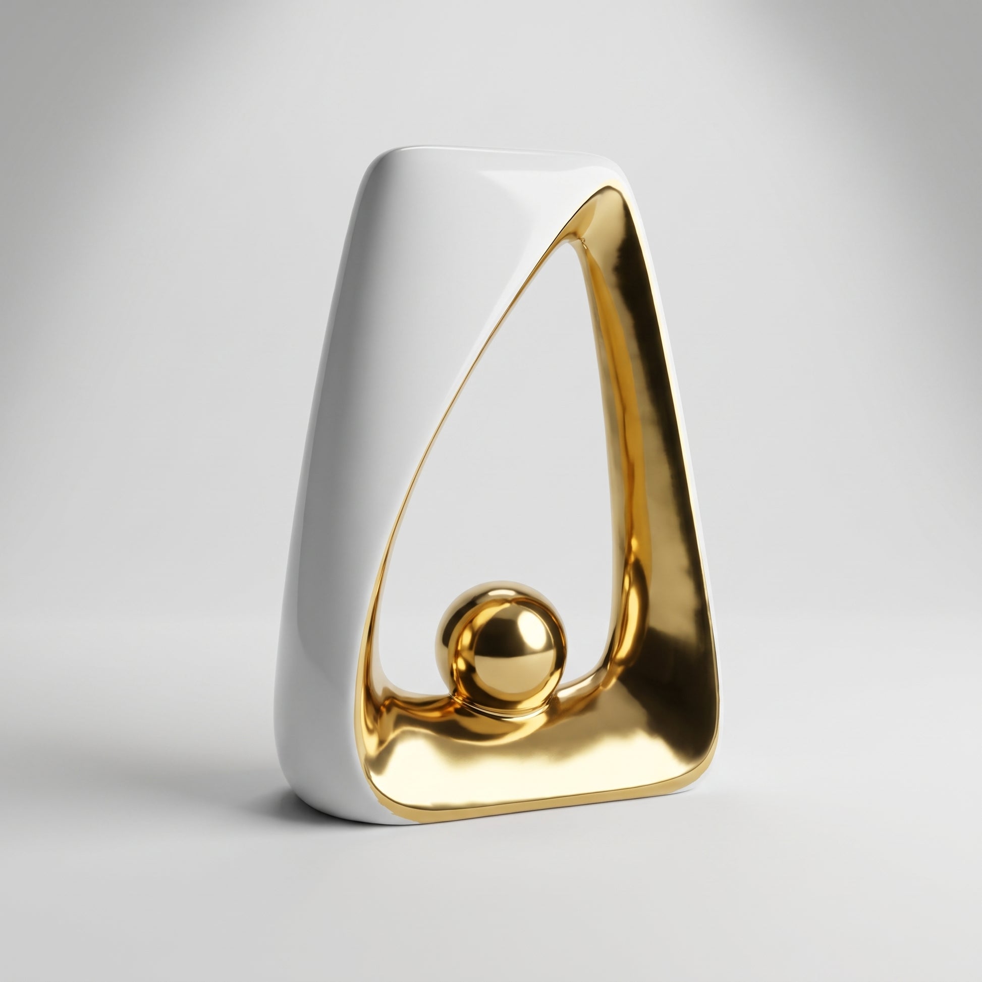 Gold and White Large Ceramic Decor By Zodiya-6