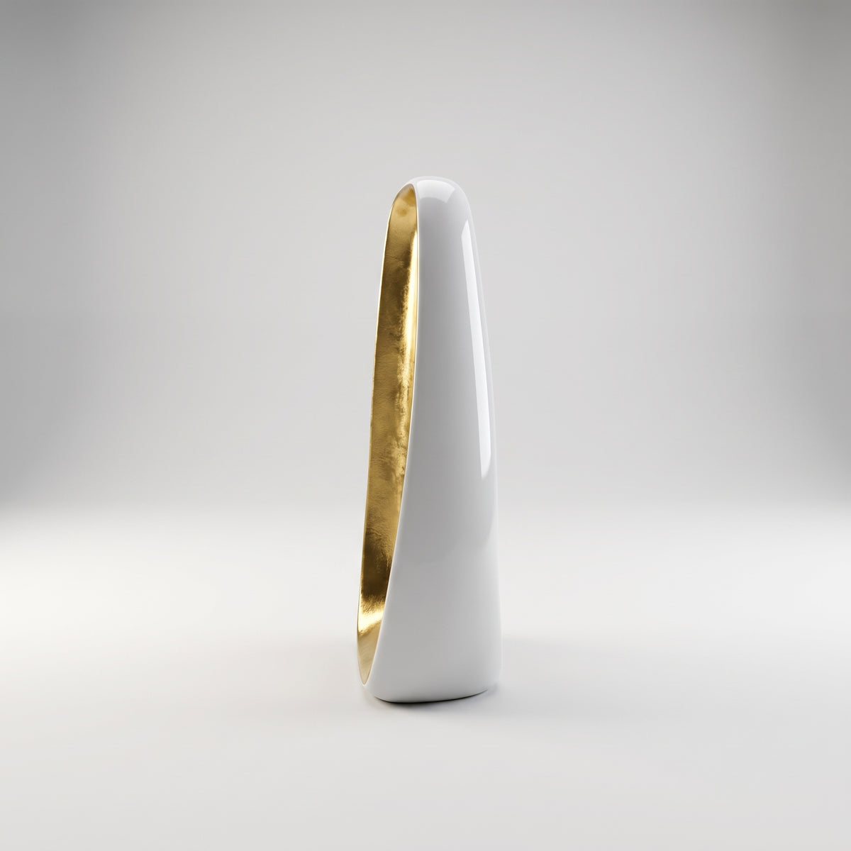 Gold and White Large Ceramic Decor By Zodiya