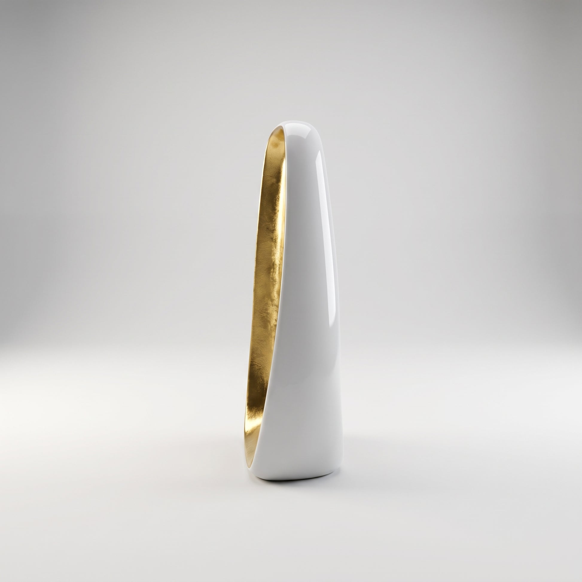 Gold and White Large Ceramic Decor By Zodiya-4