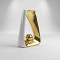Gold and White Large Ceramic Decor By Zodiya