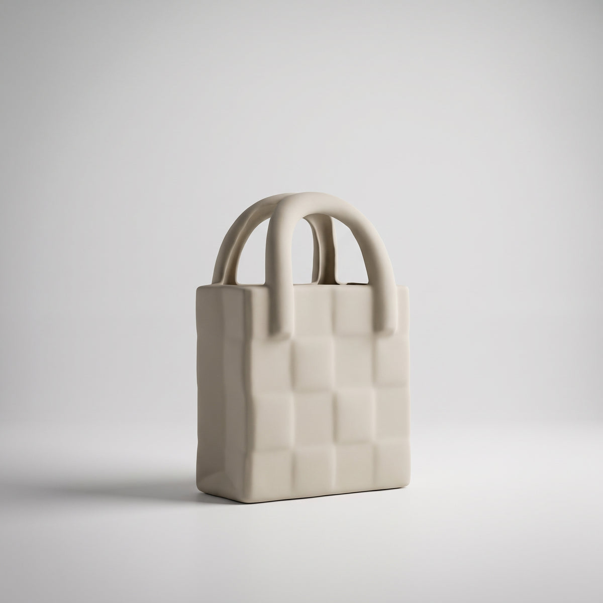 Dusky Grey Ceramic Decor Bag By Zodiya