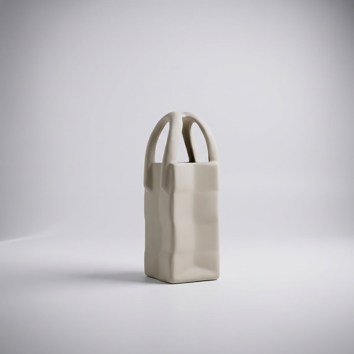 Dusky Grey Ceramic Decor Bag By Zodiya