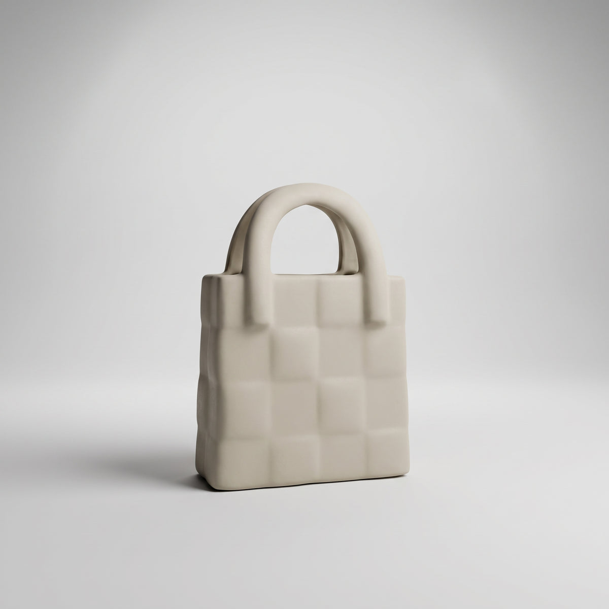 Dusky Grey Ceramic Decor Bag By Zodiya