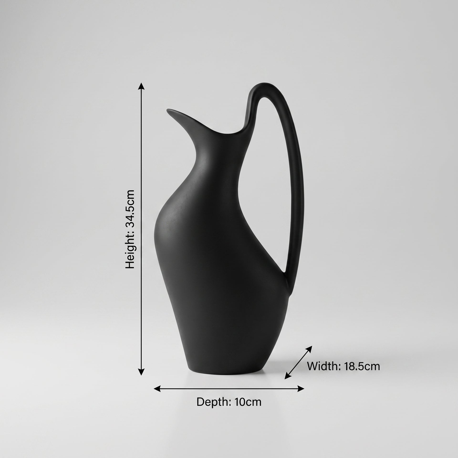 Large Black Ceramic Vase By Zodiya