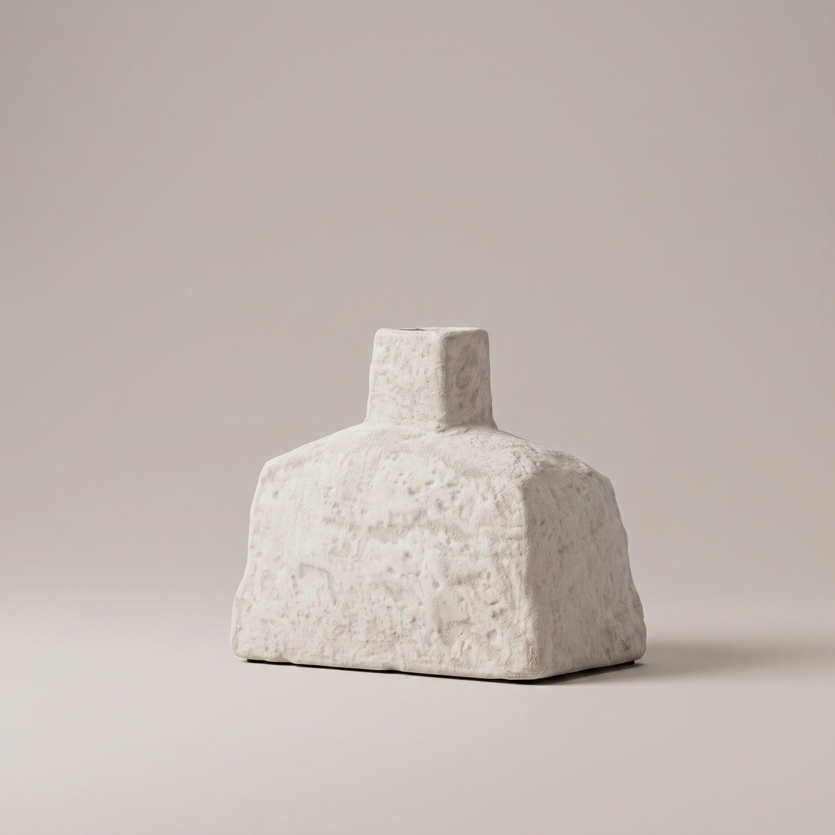 White Stone Ceramic Flower Vase (small) By Zodiya
