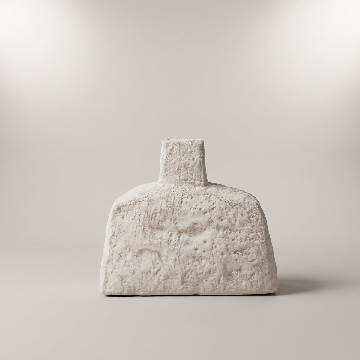 White Stone Ceramic Flower Vase (small) By Zodiya