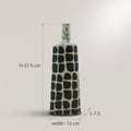 Black and Cream Ceramic Bottle Vase By Zodiya