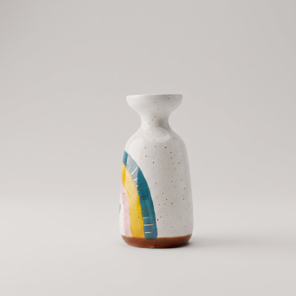 White Rainbow Ceramic Flower Vase By Zodiya