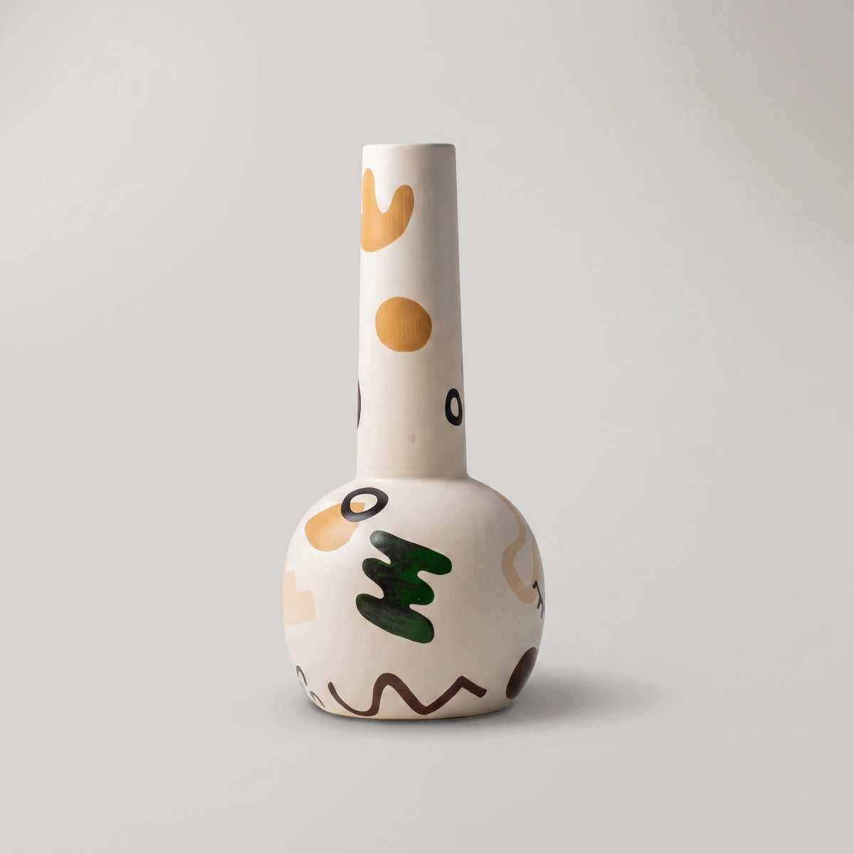 White Painted Ceramic Flower Vase By Zodiya