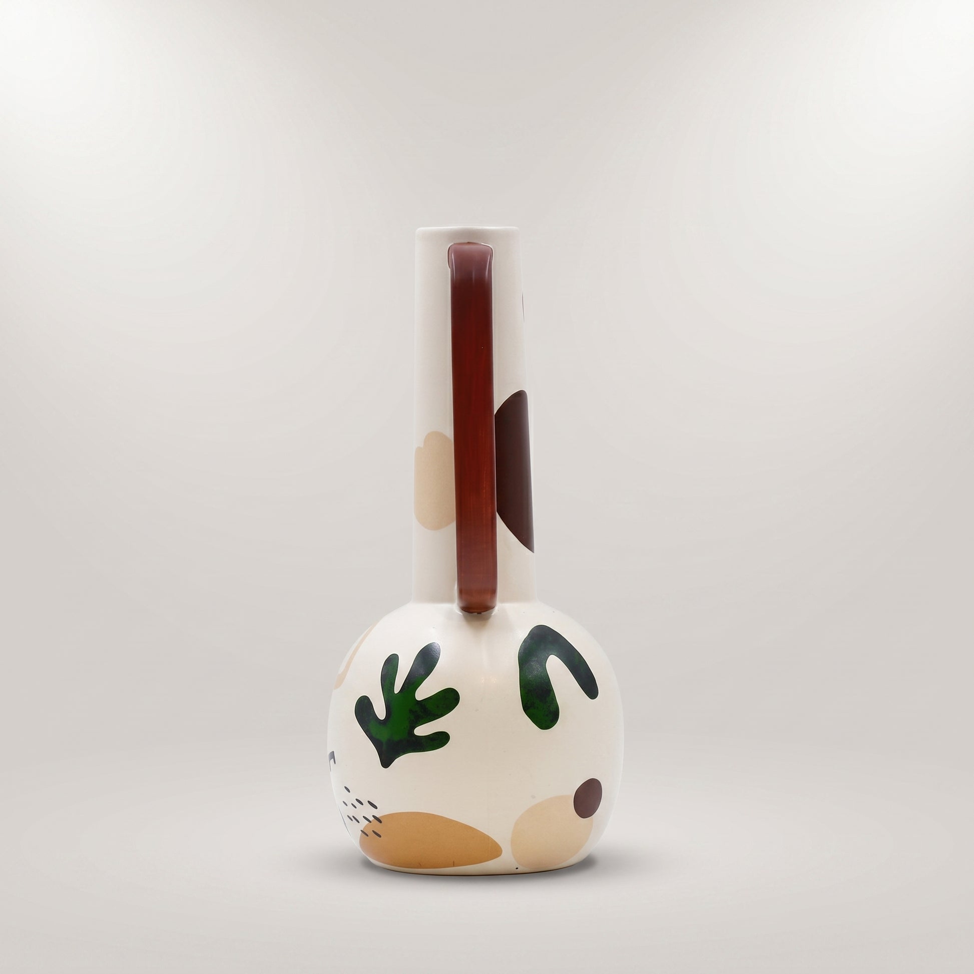 Black & Gold Spotted Ceramic Flower Vase By Zodiya-5
