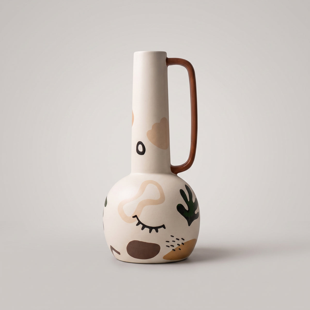 White Painted Ceramic Flower Vase By Zodiya