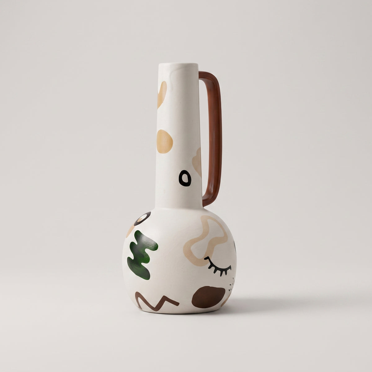 White Painted Ceramic Flower Vase By Zodiya