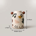 White Painted Ceramic Flower Vase (small) By Zodiya