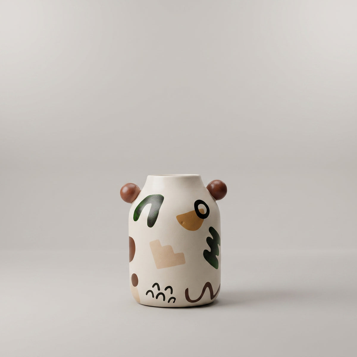 White Painted Ceramic Flower Vase (small) By Zodiya