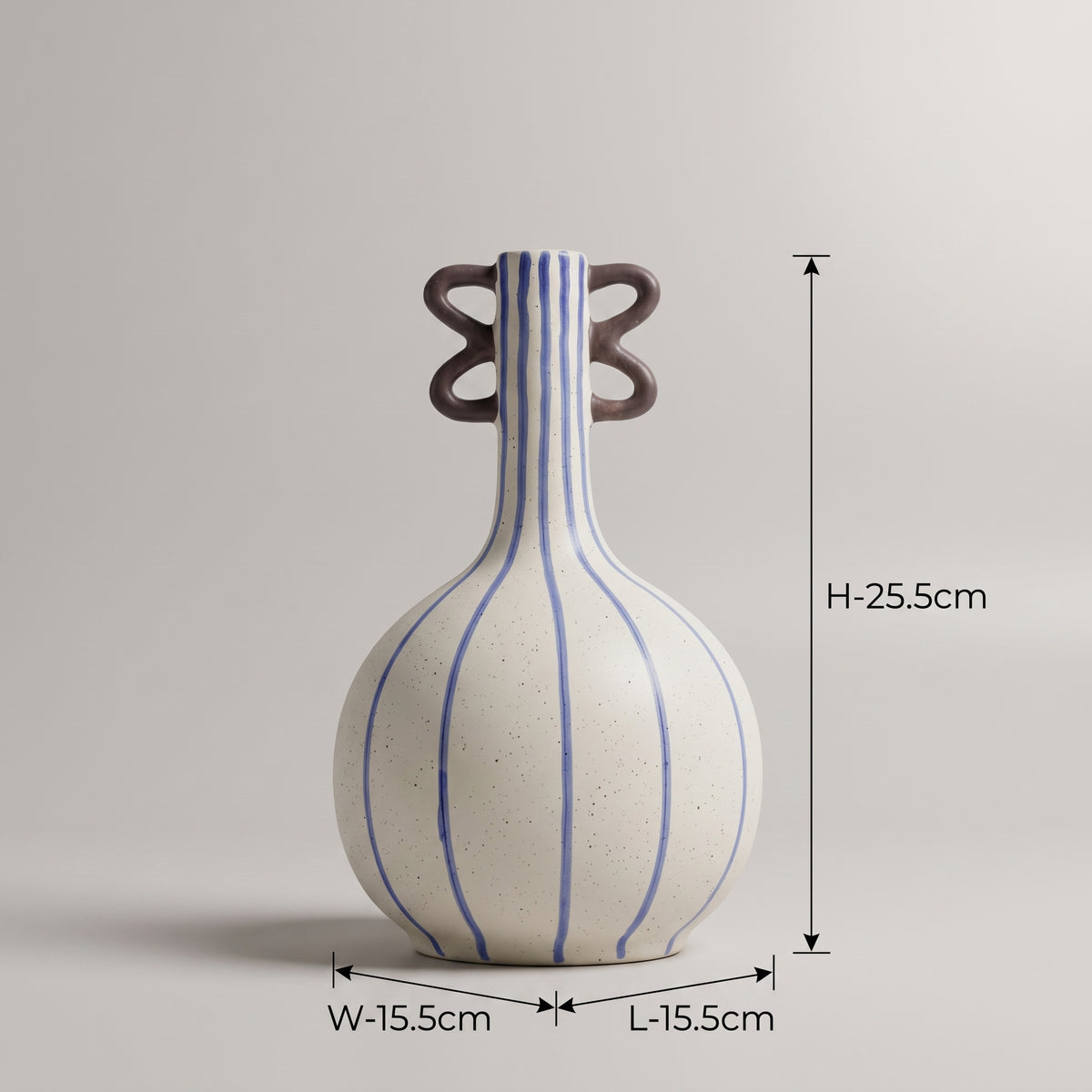 Blue And Cream Ceramic Flower Vase By Zodiya