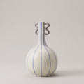 Blue And Cream Ceramic Flower Vase By Zodiya