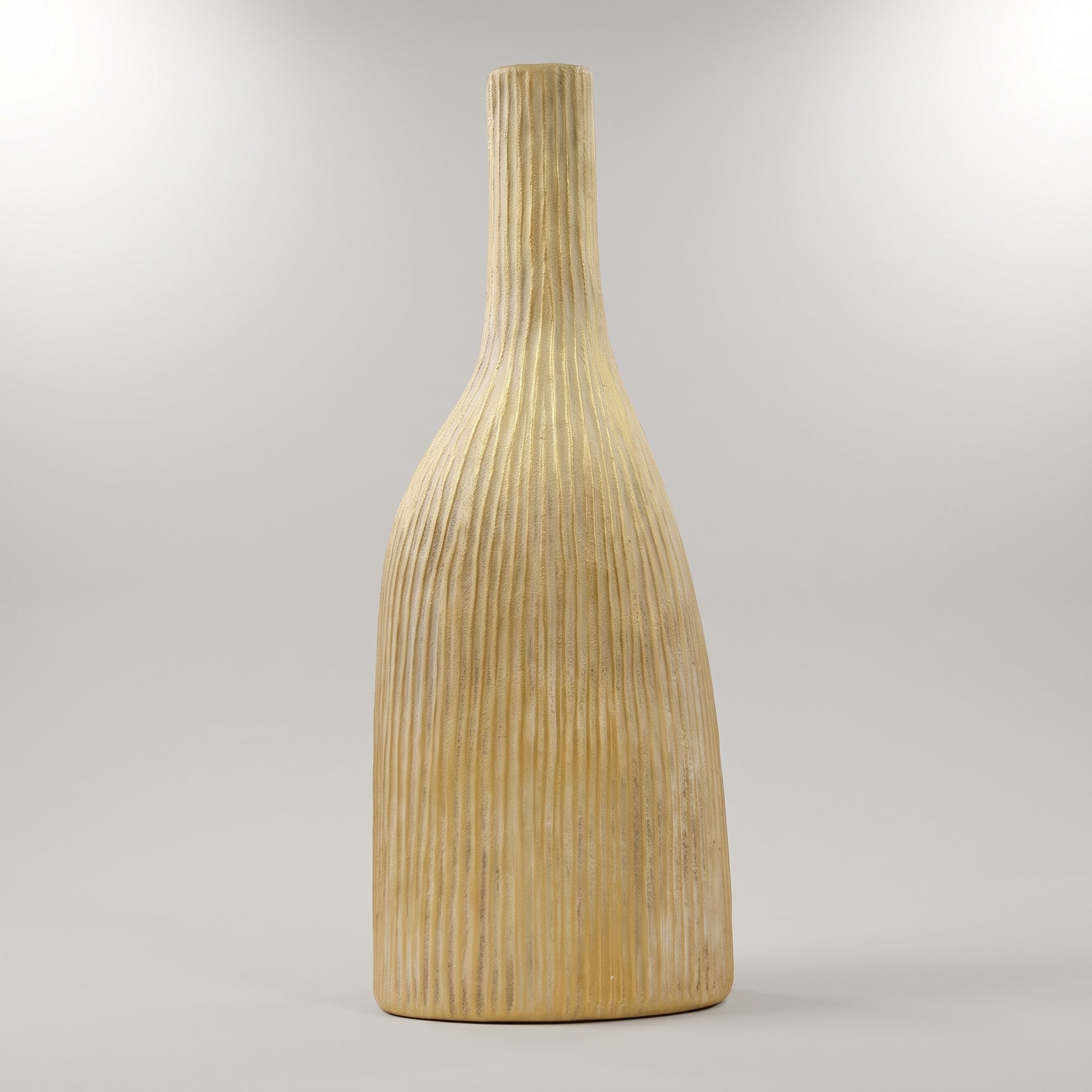 Beige Ceramic Flower Vase By Zodiya-3