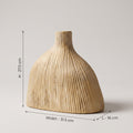 Beige Stripped Ceramic Flower Vase(small) By Zodiya
