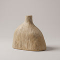 Beige Stripped Ceramic Flower Vase(small) By Zodiya