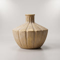 Beige Bottle Shaped Ceramic Flower Vase By Zodiya