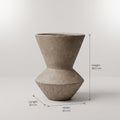 Beige Rustic Ceramic Flower Vase By Zodiya