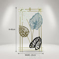 Metal Leaf Wall Art in Gold Frame By Zodiya
