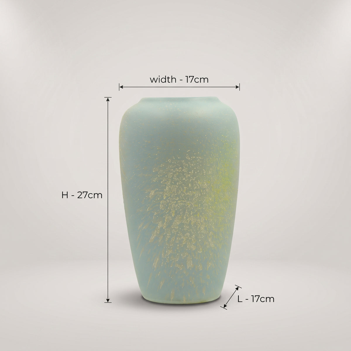Ceramic Bluish Grey Flower Vase By Zodiya