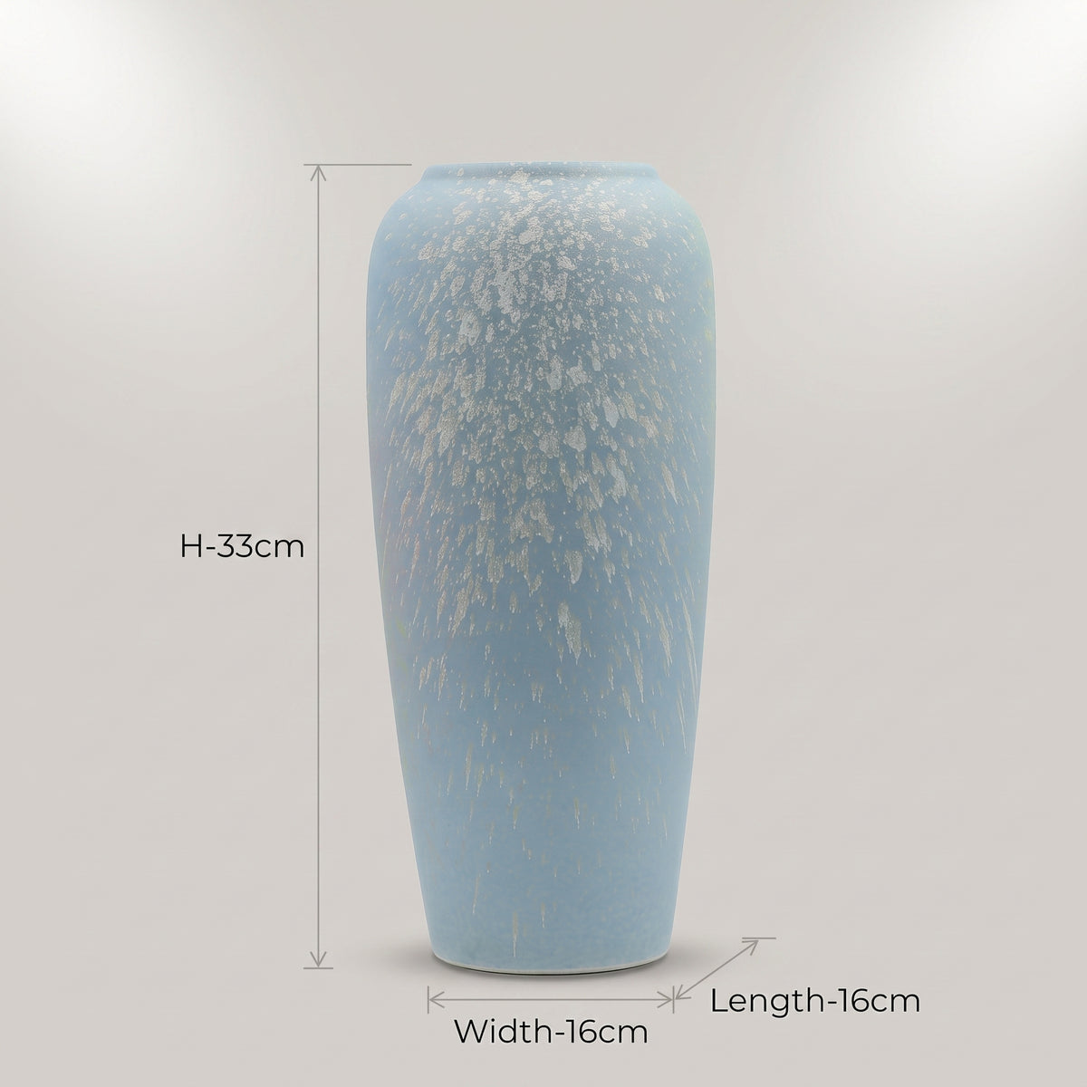 Ceramic Bluish Grey Flower Vase (small) By Zodiya
