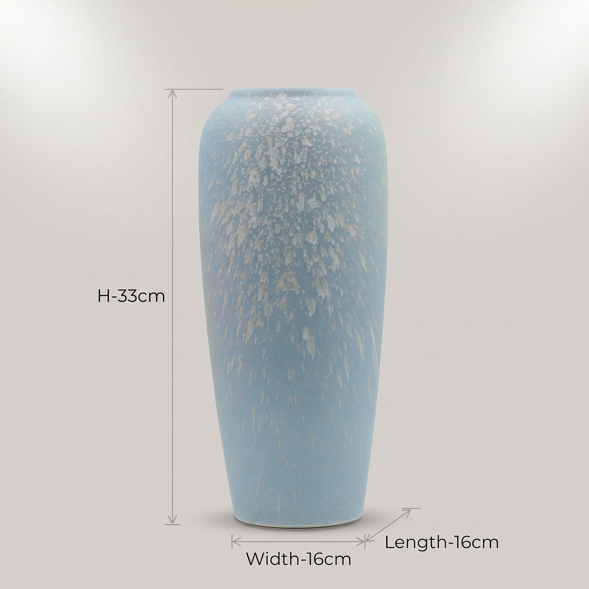 Ceramic Blue + Grey Flower Vase By Zodiya